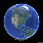 North America as seen on Google Earth.