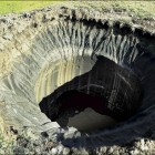 A mysterious crater in Siberia.