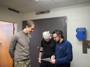 Cavers conducting pre-trip safety discussions. 