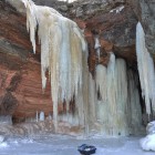 The ice formations along the Apostle Islands National Lakeshore.