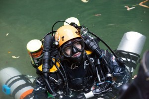 Award winning underwater filmmaker and cave diver Nathalie Lasselin. 