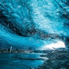 Inside an ice cave on Iceland's Breidamerkurjokull glacier.