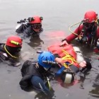 Members of the Cave Diving Section of the Romanian Cave Rescue Team undertaking an exercise.