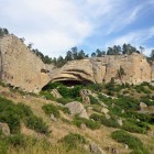 Pictograph Cave in Pictograph Caves State Park near Billings, Montana