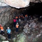 Tourists inside the lava caves of Vietnam's Central Highland province of Dak Nong.