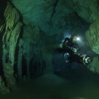 Cave divers exploring the Riviera Maya.