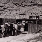 Visitors wait to enter Cave of the Mounds shortly after it first opened in the 1940s.