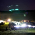 The camp at night.