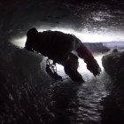 Inside Switzerland's Gorner Glacier.