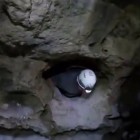 Inside Robber Barron Cave, Texas.