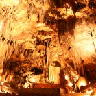 Inside the highly decorated main cavern at Desoto Caverns.