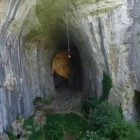 Bungee Jumping in Prohodna Cave.