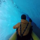 Kayaking inside Alaska's Valdez Glacier.