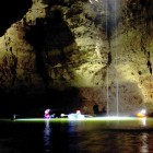 Cavers inside Devil's Well.