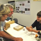 Derek Jurestousky, from The Mammoth Site, talks about the microfossils found in Persistence Cave to visitors at Wind Cave National Park