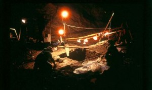 Excavation at Natural Trap Cave.
